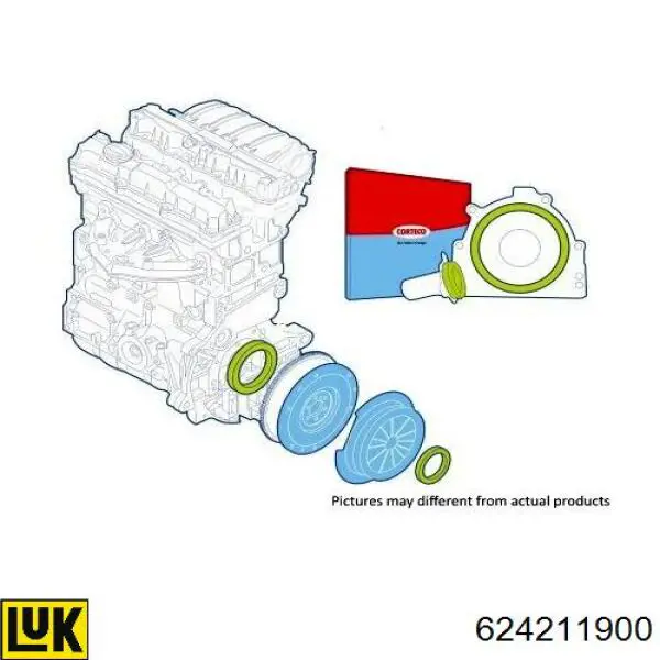 624 2119 00 LUK kit de embrague (3 partes)