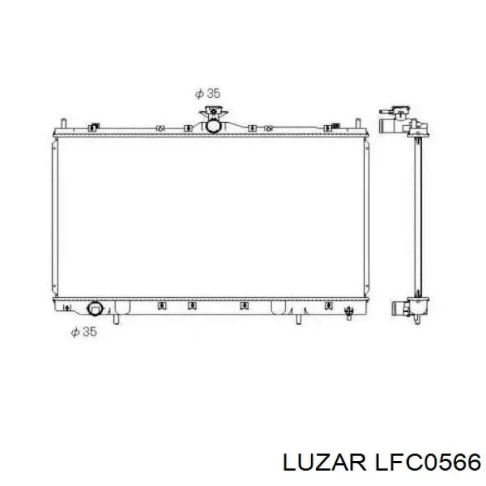 LFc 0566 Luzar difusor de radiador, ventilador de refrigeración, condensador del aire acondicionado, completo con motor y rodete