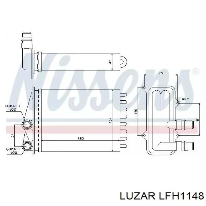 LFh 1148 Luzar motor eléctrico, ventilador habitáculo