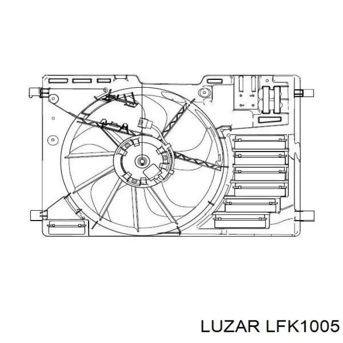  Ventilador (rodete +motor) refrigeración del motor con electromotor completo para Ford Escape 