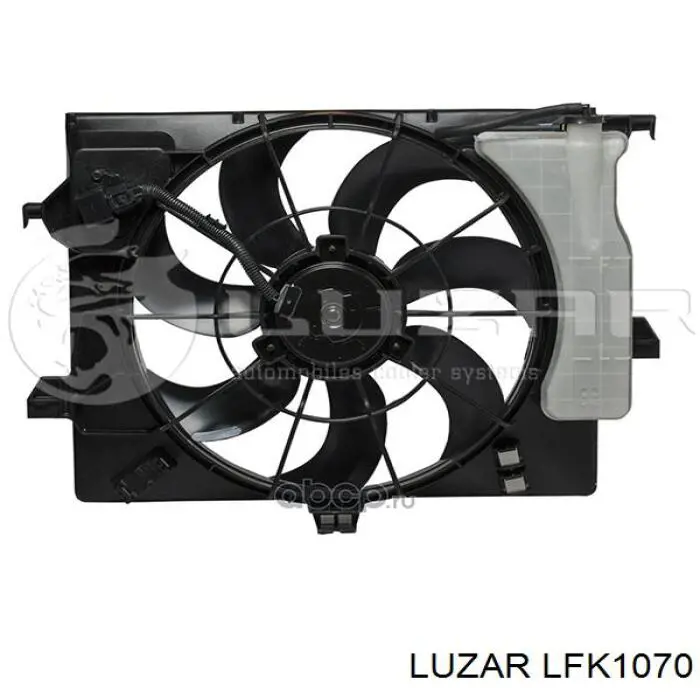 LFK 1070 Luzar difusor de radiador, ventilador de refrigeración, condensador del aire acondicionado, completo con motor y rodete