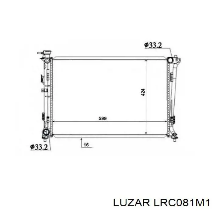  Radiador refrigeración del motor para KIA Cerato TD