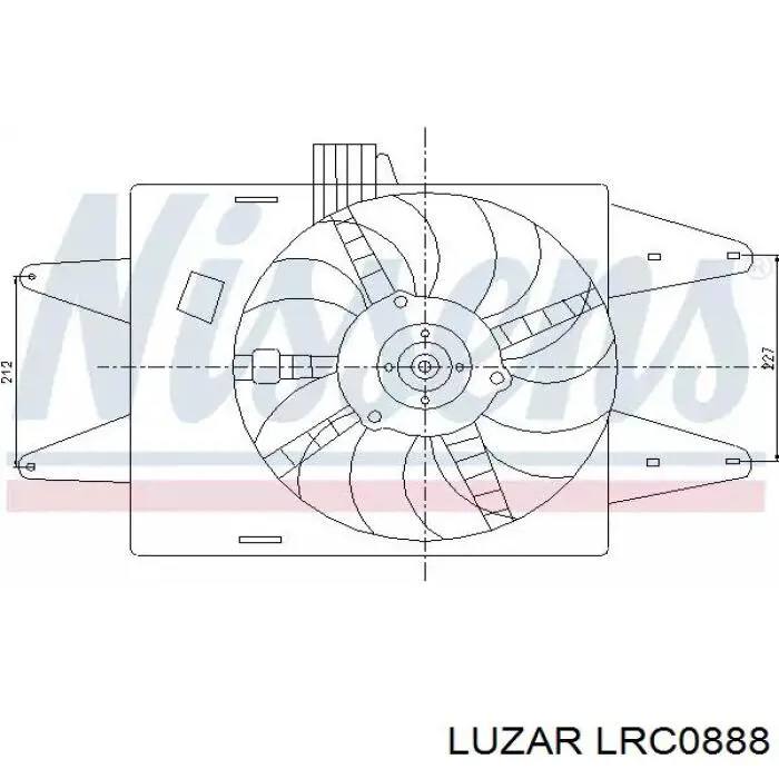 LRC0888 Luzar radiador refrigeración del motor