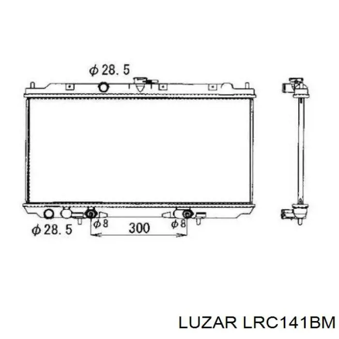 LRc141BM Luzar radiador refrigeración del motor