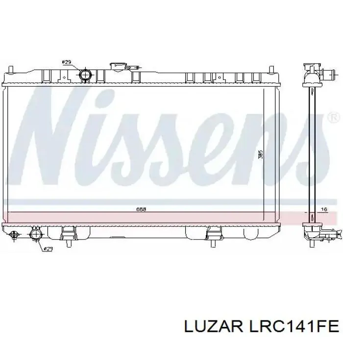 LRc141FE Luzar radiador refrigeración del motor