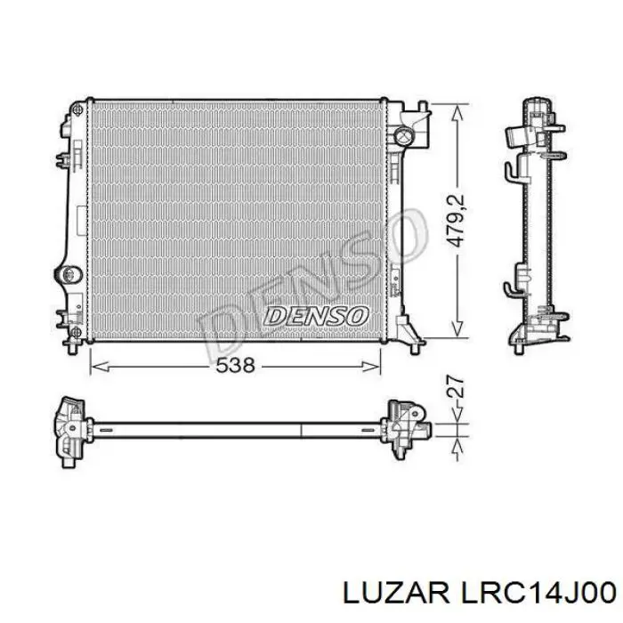 LRC14J00 Luzar radiador refrigeración del motor