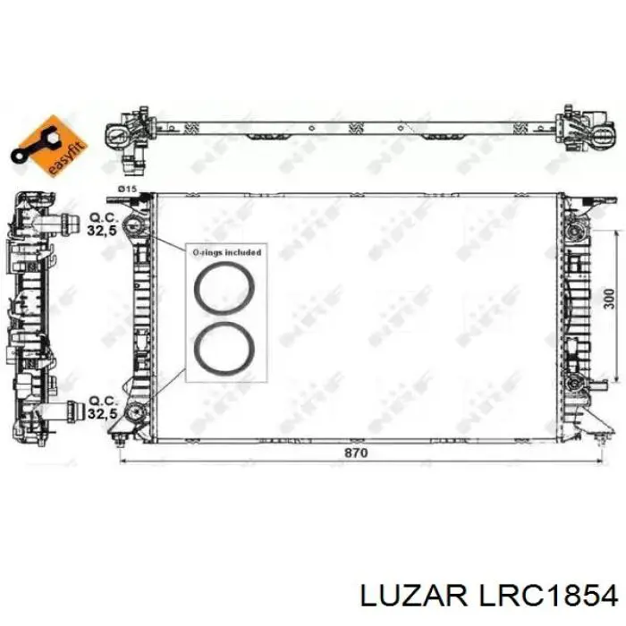 LRc1854 Luzar radiador refrigeración del motor