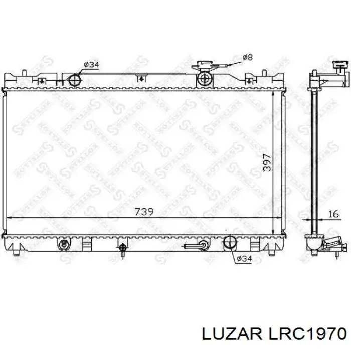 LRc1970 Luzar radiador refrigeración del motor