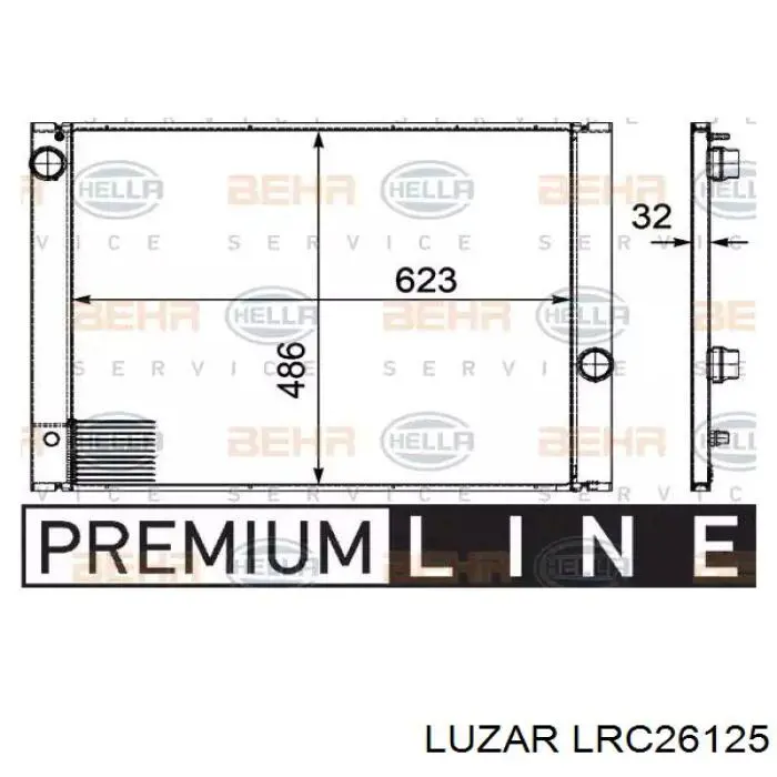 LRc26125 Luzar radiador refrigeración del motor