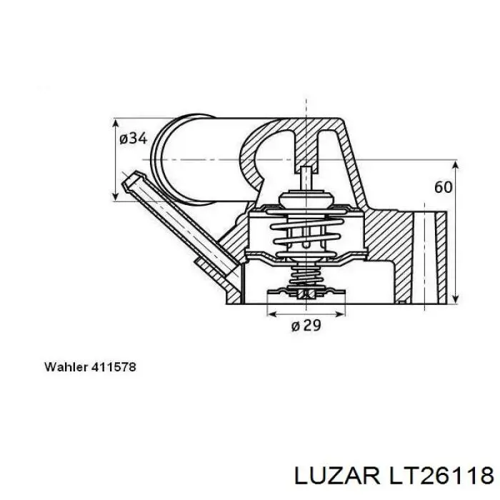 LT26118 Luzar termostato, refrigerante