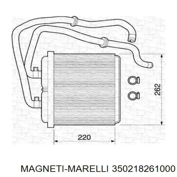 350218261000 Magneti Marelli radiador de calefacción