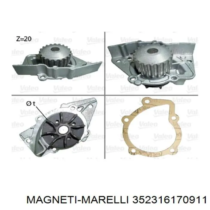 352316170911 Magneti Marelli bomba de agua