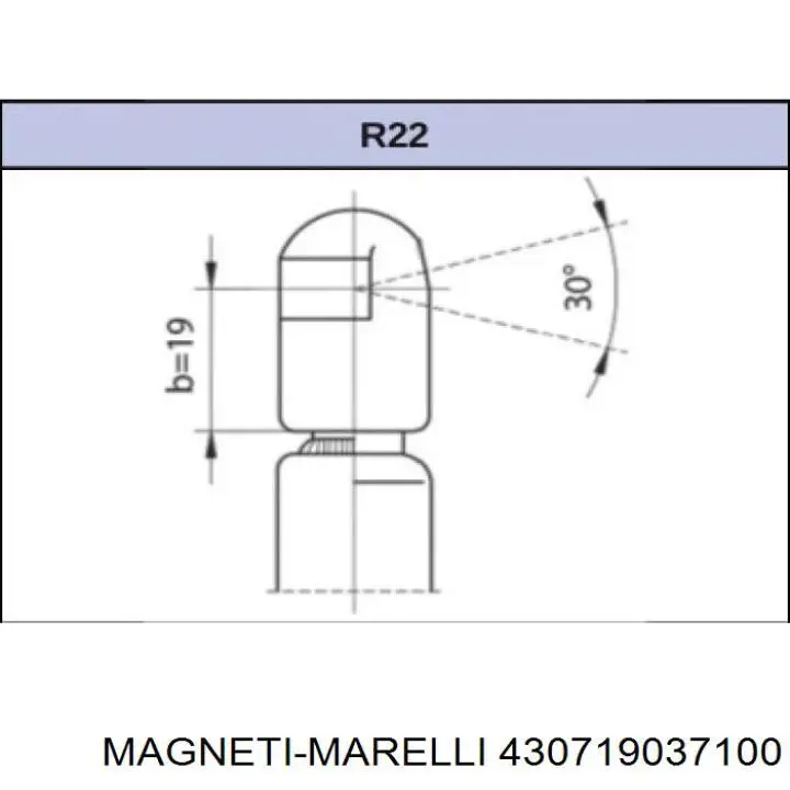 430719037100 Magneti Marelli amortiguador de maletero