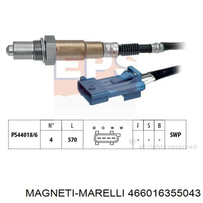 466016355043 Magneti Marelli sonda lambda sensor de oxigeno post catalizador