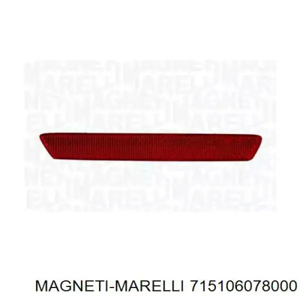 715106078000 Magneti Marelli reflector, parachoques trasero, derecho