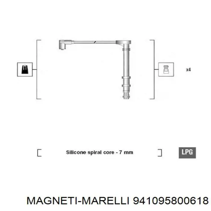 941095800618 Magneti Marelli juego de cables de encendido