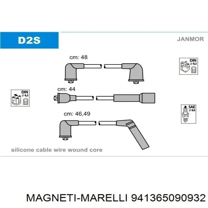 941365090932 Magneti Marelli juego de cables de encendido