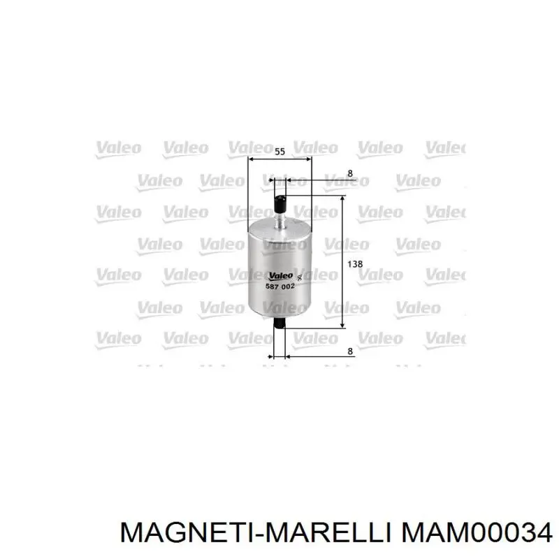 MAM00034 Magneti Marelli elemento de turbina de bomba de combustible