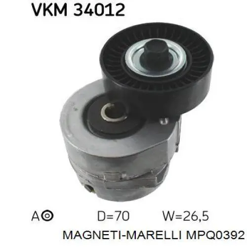 MPQ0392 Magneti Marelli tensor de correa, correa poli v