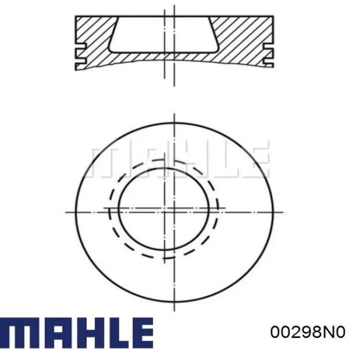 00298N0 Mahle Original juego de aros de pistón para 1 cilindro, std