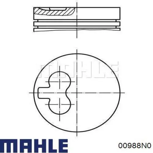 009 88 N0 Mahle Original juego de aros de pistón para 1 cilindro, std