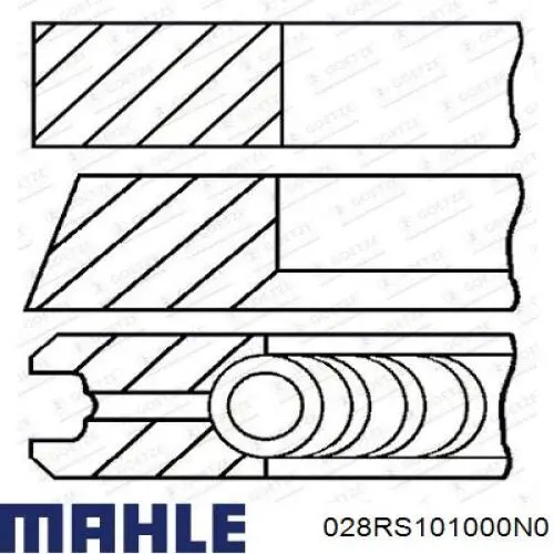 028RS101000N0 Mahle Original juego de aros de pistón para 1 cilindro, std