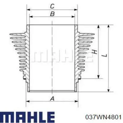 037WN4801 Mahle Original camisa del cilindro