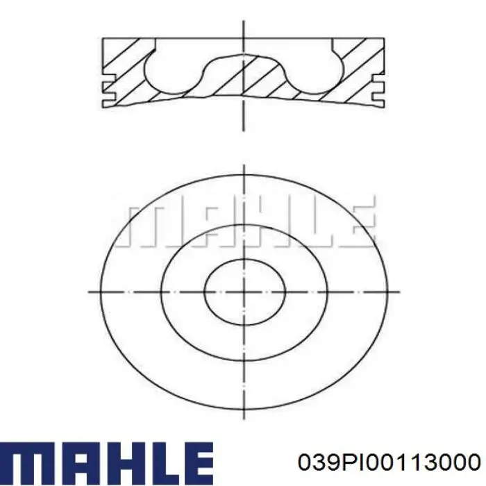 039PI00113000 Mahle Original pistón completo para 1 cilindro, std