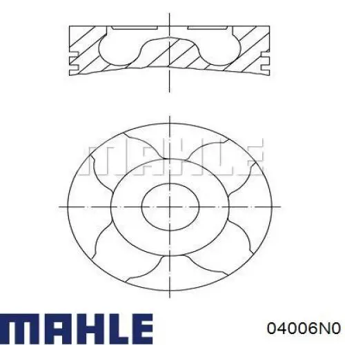 040 06 N0 Mahle Original juego de aros de pistón para 1 cilindro, std