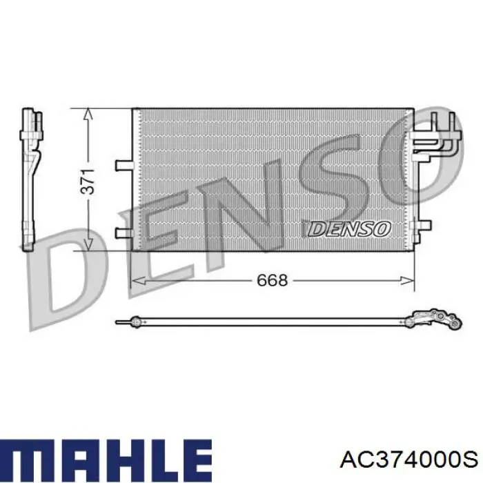 AC374000S Mahle Original condensador aire acondicionado