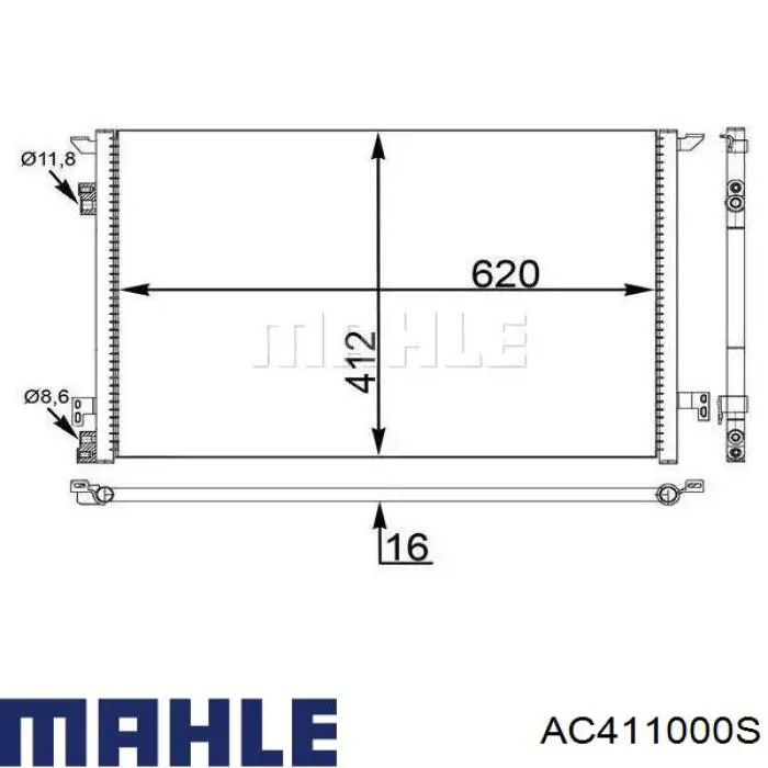 AC 411 000S Mahle Original condensador aire acondicionado