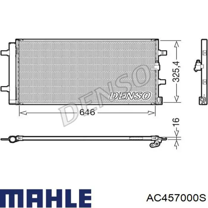 AC 457 000S Mahle Original condensador aire acondicionado