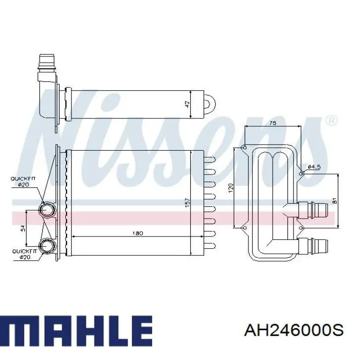 AH 246 000S Mahle Original radiador de calefacción