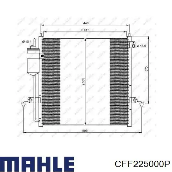 CFF225000P Mahle Original difusor de radiador, ventilador de refrigeración, condensador del aire acondicionado, completo con motor y rodete