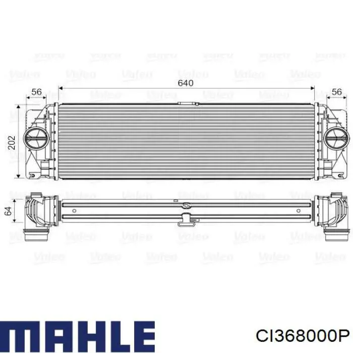 CI 368 000P Mahle Original radiador de aire de admisión