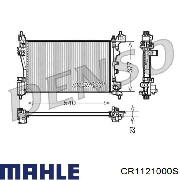 CR 1121 000S Mahle Original radiador refrigeración del motor