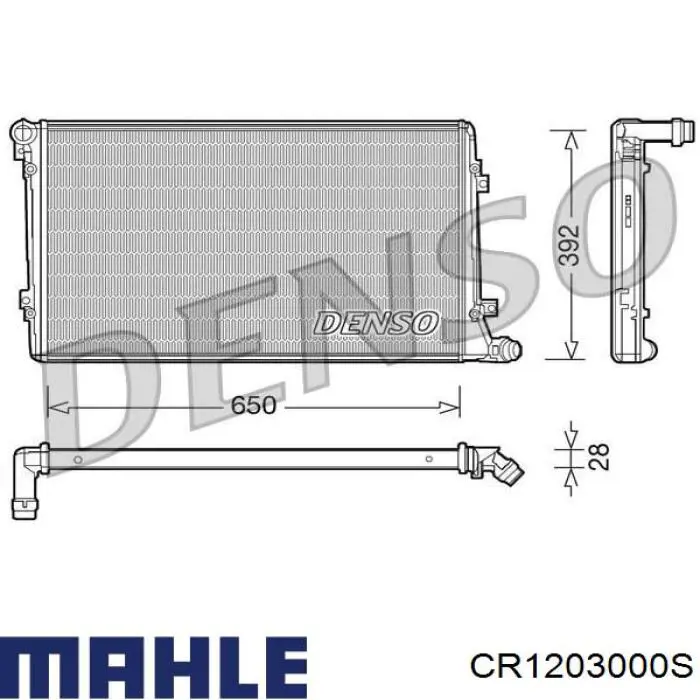 CR 1203 000S Mahle Original radiador refrigeración del motor