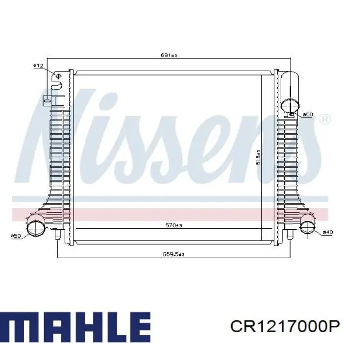 CR1217000P Mahle Original radiador refrigeración del motor