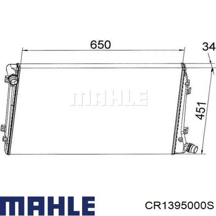 CR 1395 000S Mahle Original radiador refrigeración del motor