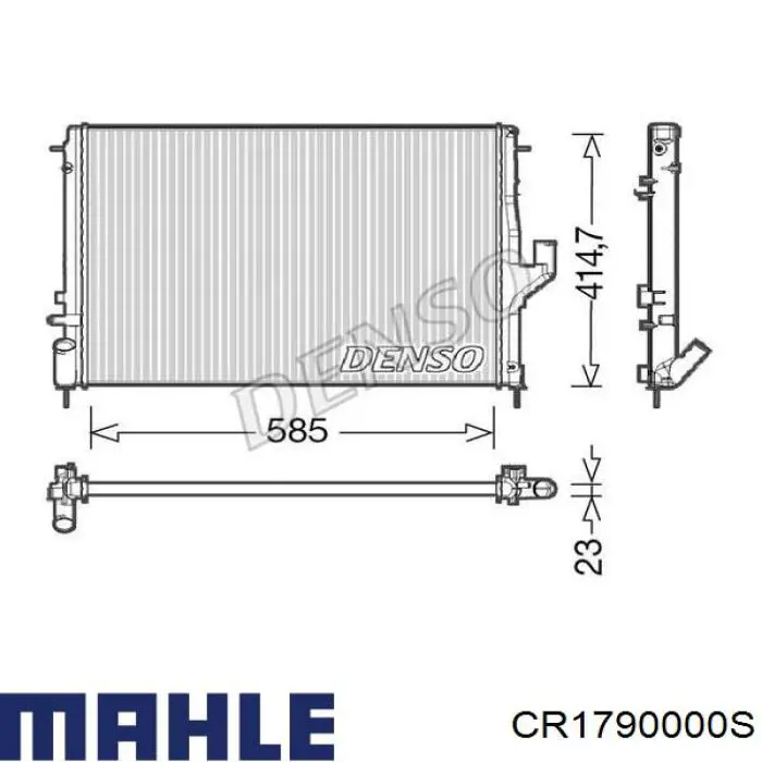 CR1790000S Mahle Original radiador refrigeración del motor