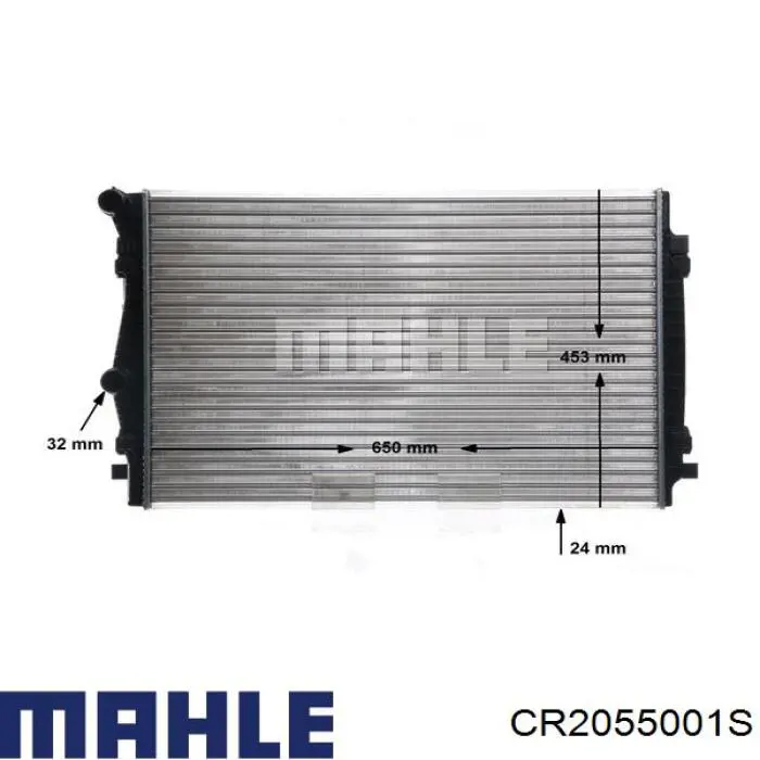 CR2055001S Mahle Original radiador refrigeración del motor