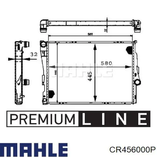 CR456000P Mahle Original radiador refrigeración del motor