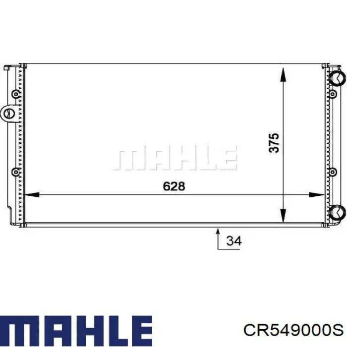 CR 549 000S Mahle Original radiador refrigeración del motor