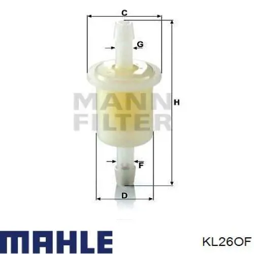 KL26OF Mahle Original filtro combustible