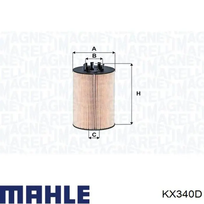 KX340D Mahle Original filtro combustible