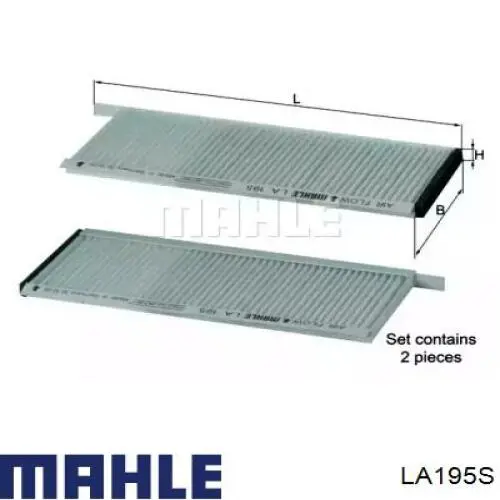 LA195S Mahle Original filtro de habitáculo