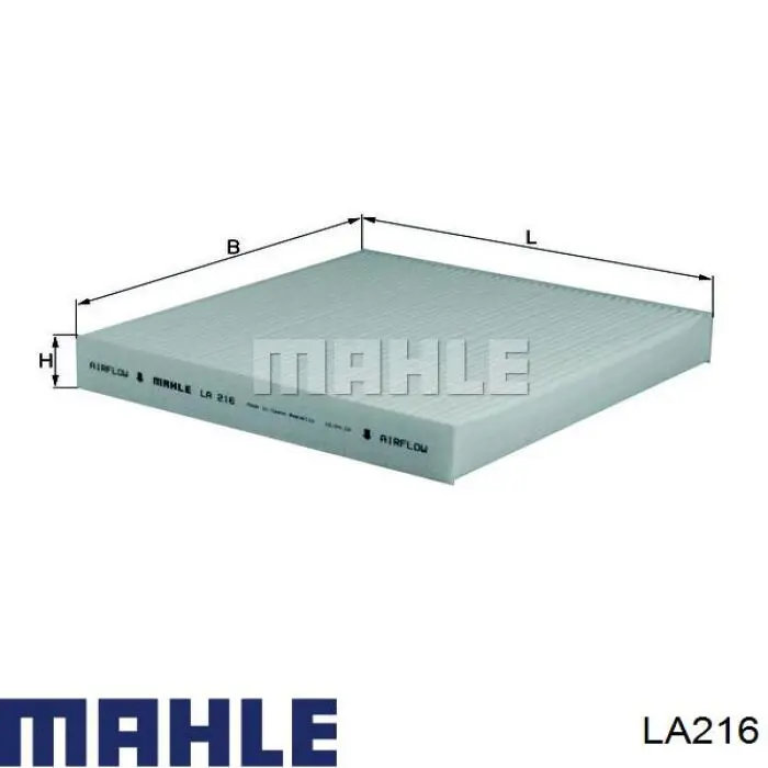 LA216 Mahle Original filtro de habitáculo