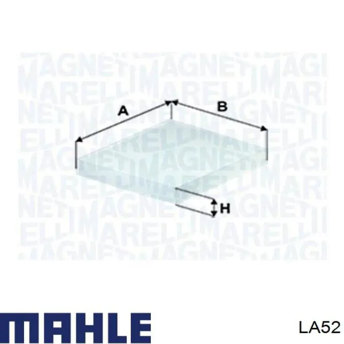 LA52 Mahle Original filtro de habitáculo