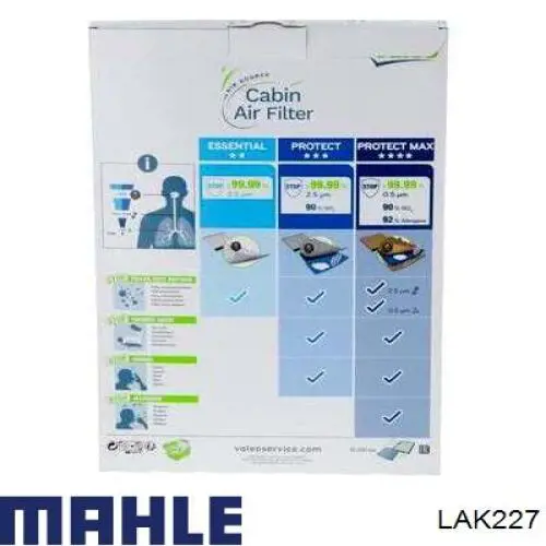 LAK227 Mahle Original filtro de habitáculo