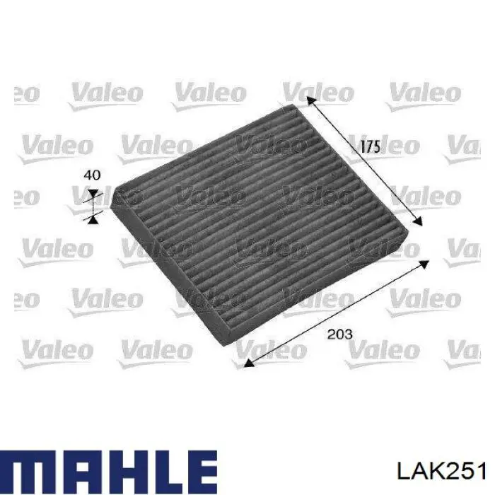 LAK251 Mahle Original filtro de habitáculo